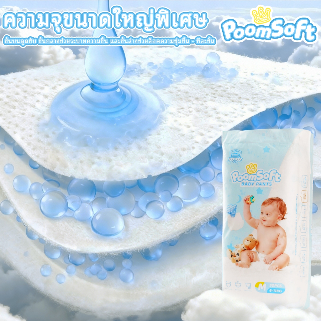 ผ้าอ้อมบางเบาที่ลูกเราสบาย แถมแม่ก็สบายใจ
